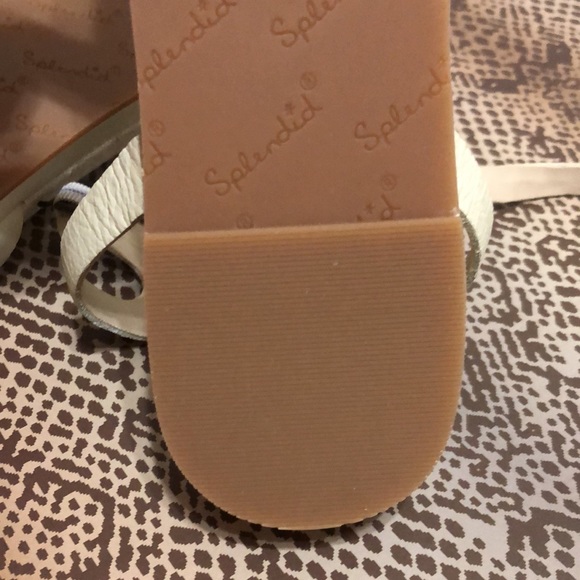 NWOT Splendid Cream Canvas Ankle Strap Sandals - Picture 10 of 12